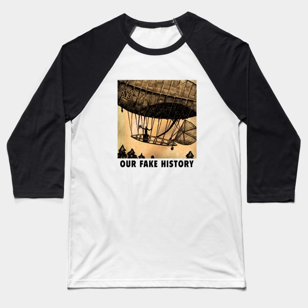 Alberto Santos Dumont Baseball T-Shirt by Our Fake History